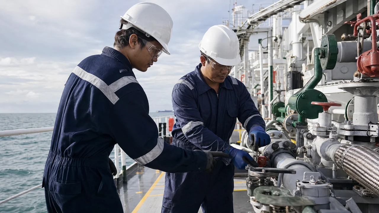 Профессиональное грузовое судно в море